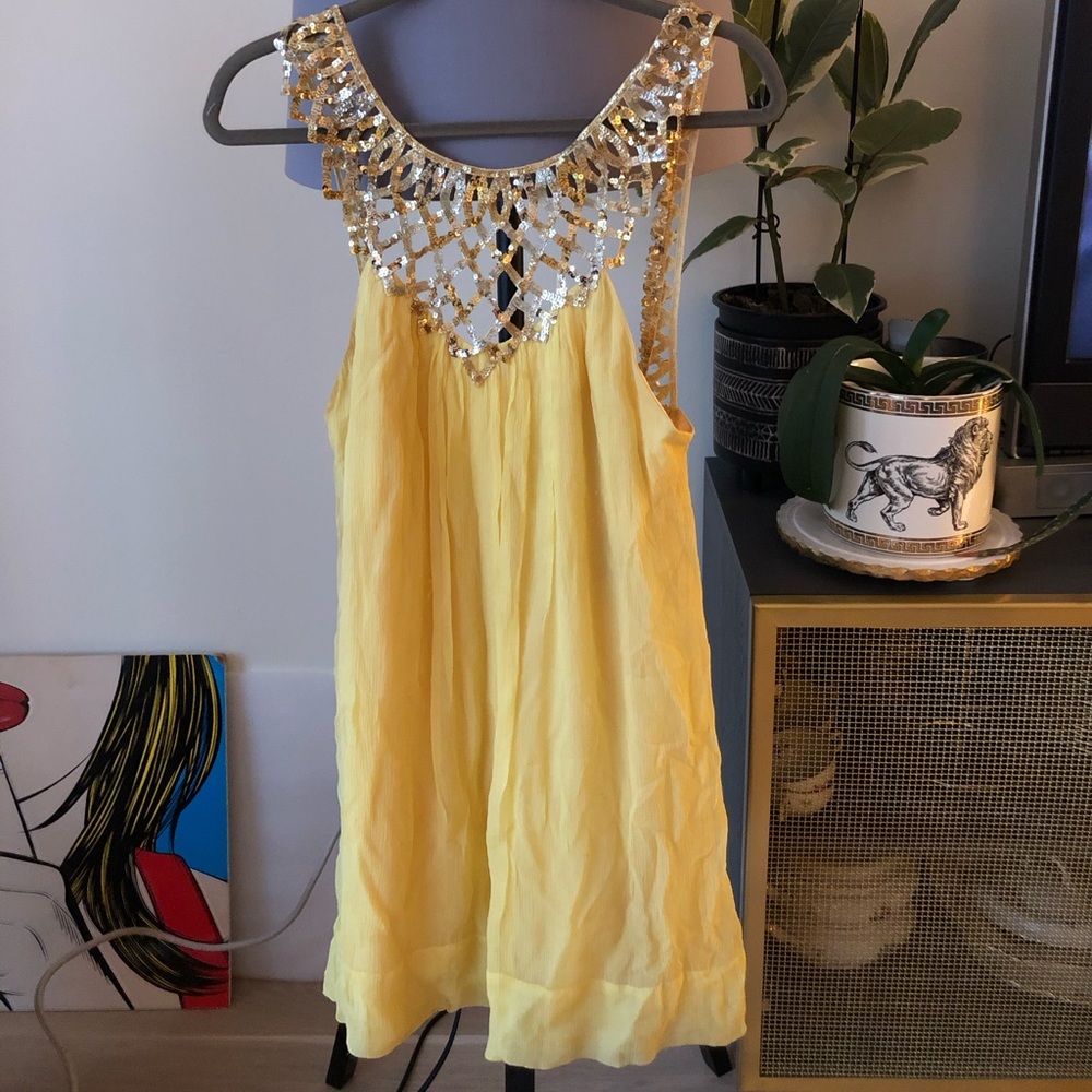 Yellow Sequence Dress